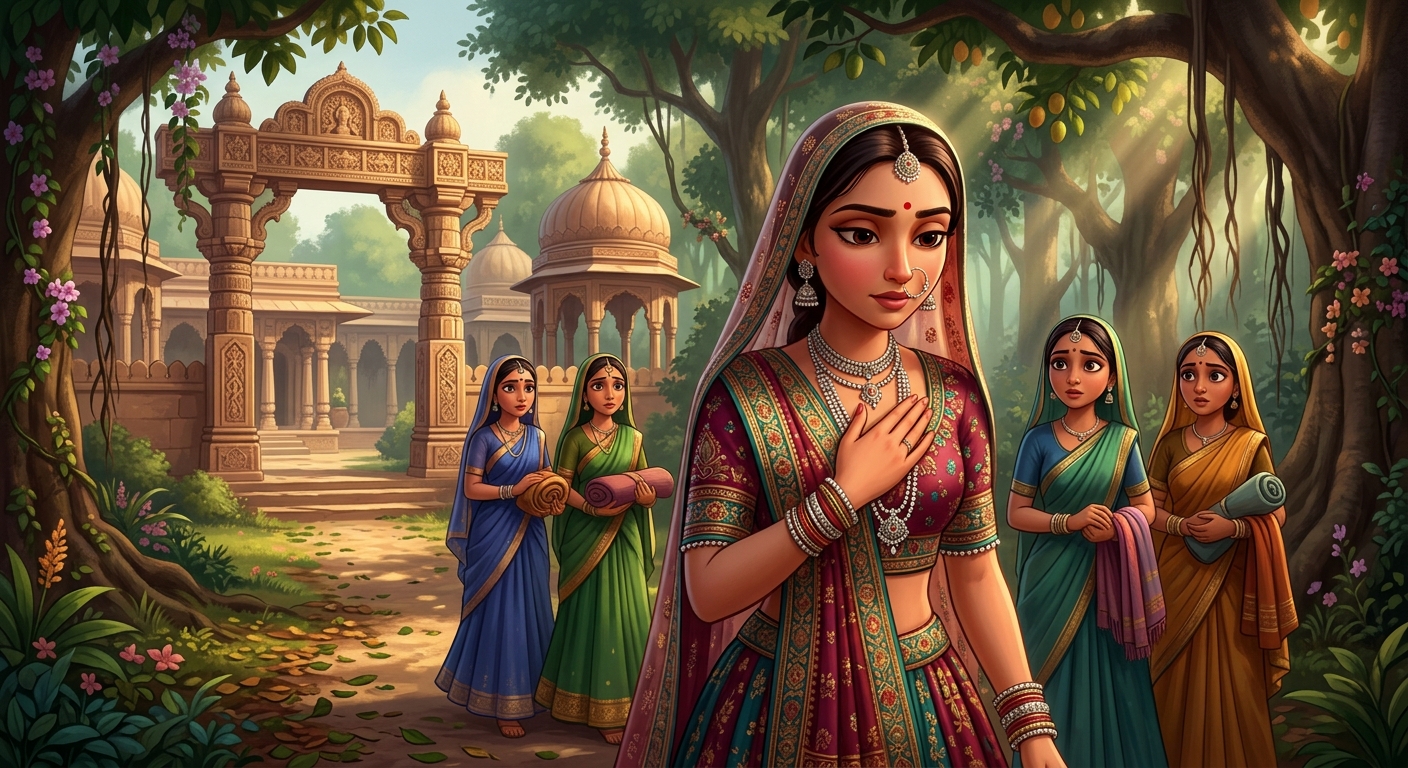 4th Gesture: Princess Padmavati pressing her delicate palm firmly against her heart