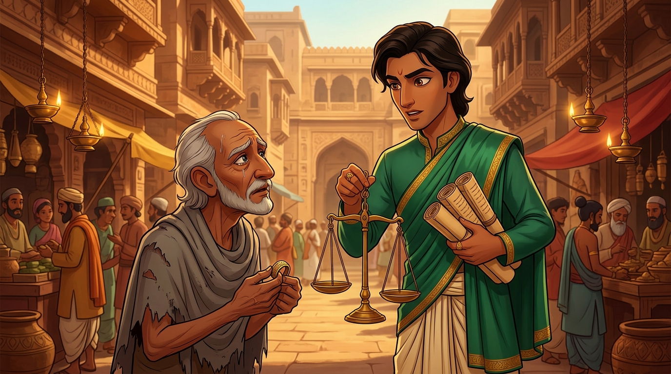 Pushpodbhava consoling his father with sharp strategic resolve