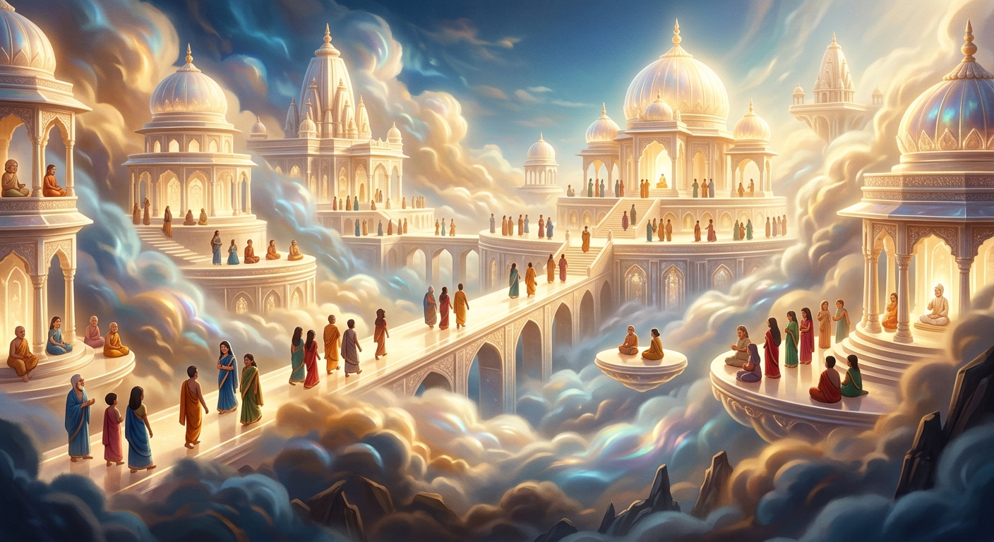 Transcendent vision of Satlok beyond the three worlds and Trigun Maya