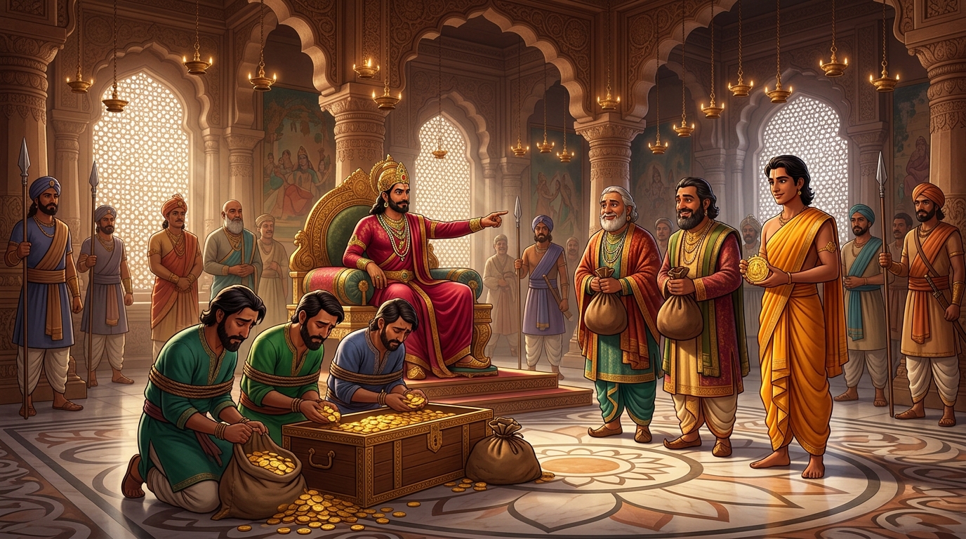 The three cheats ordered to return all 20,000 gold coins, Vasudeva rewarded with treasury medal