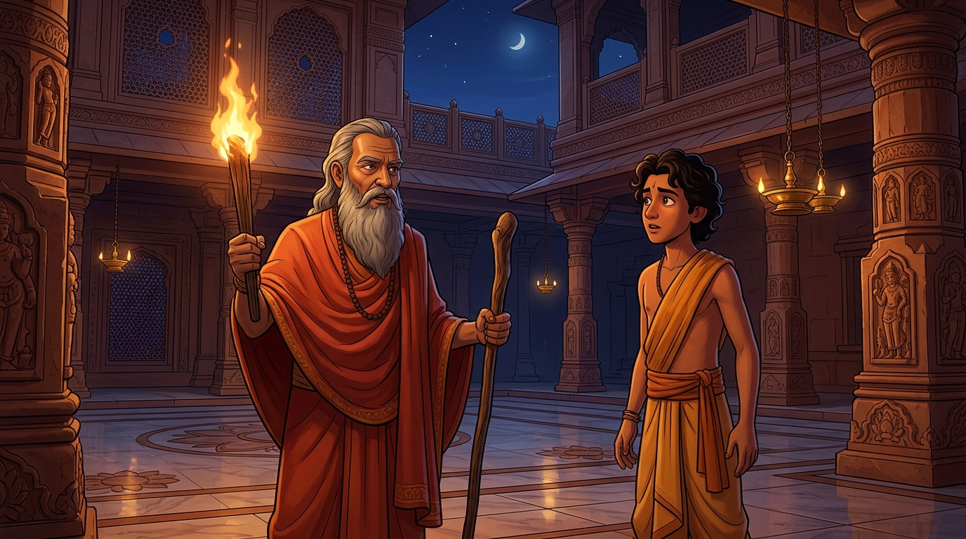 The sage speaks: 'I do not carry this torch to light my own path—my inner staff knows every stone!'