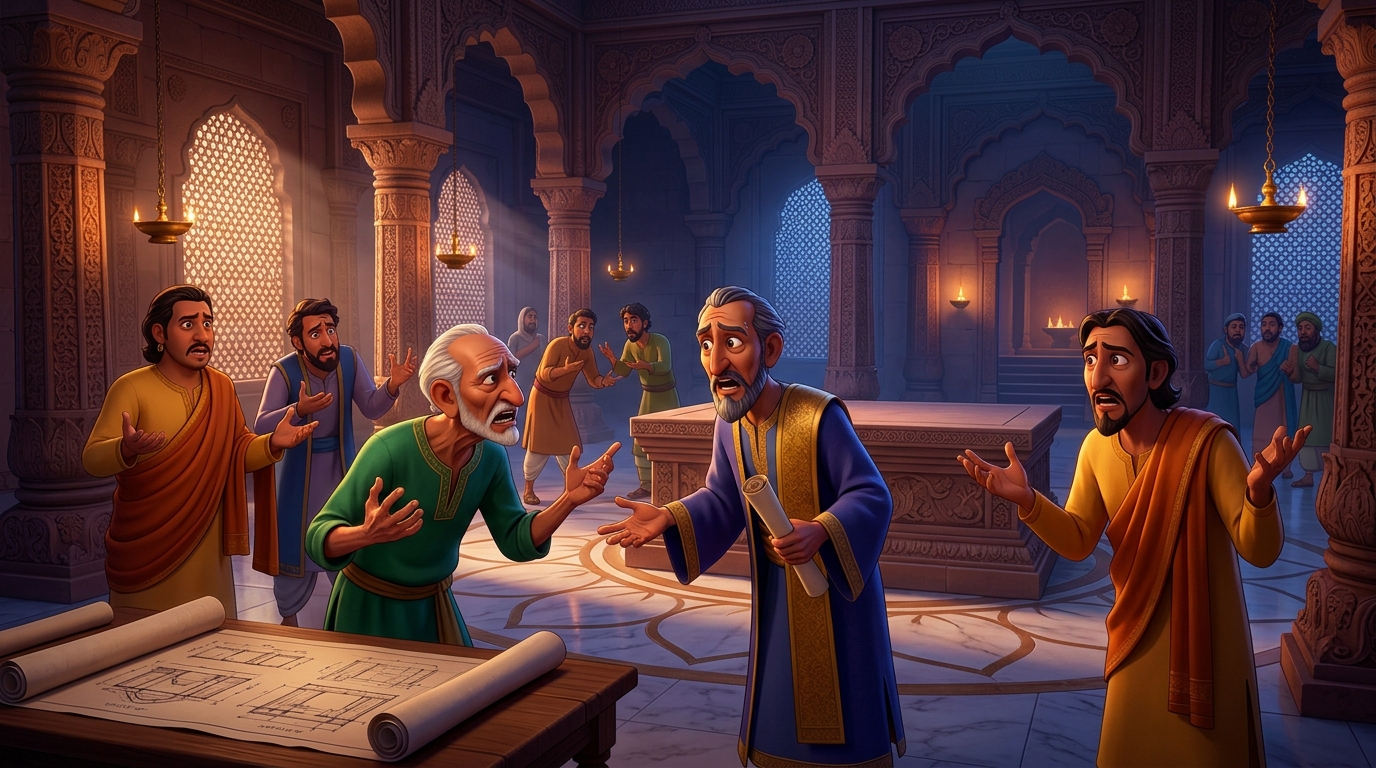 Palace engineers and scholars panic, arguing no scale in the empire can lift the beast