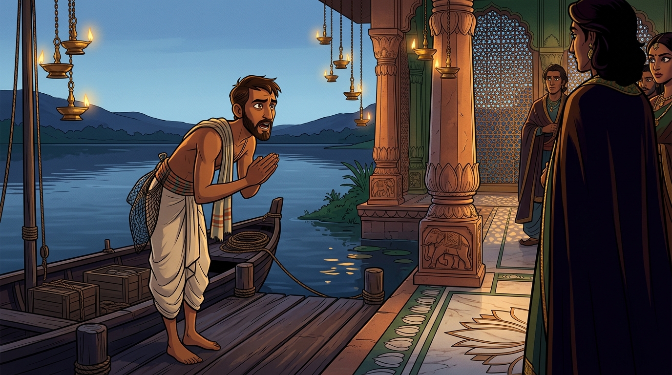 Fisherman Dheemanta steps forward: 'Do not drain the lake! The fish of the water shall reveal the ring!'