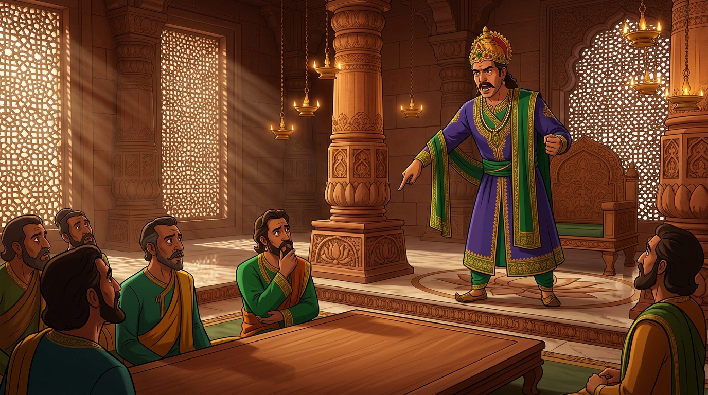 The King proclaims: 'Sometimes we must cut the comfortable branch beneath our feet to find strength!'