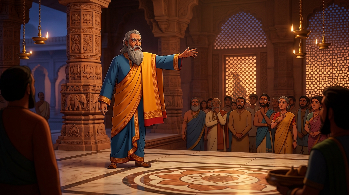 Minister proclaims: 'Nothing is hidden from the eye of Dharma! Secret deeds are visible to truth!'