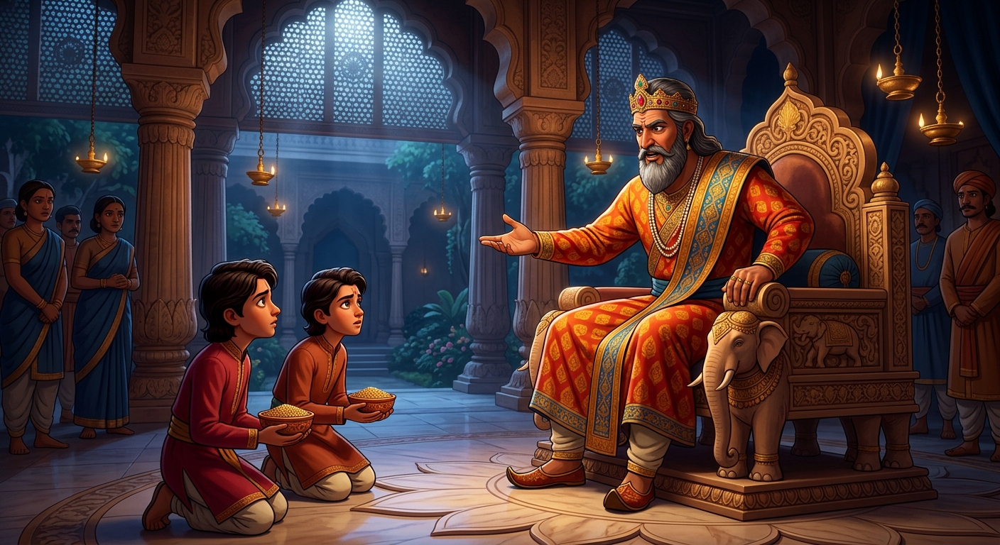 The King decrees: 'Guard these golden seeds for three years and return them to me!'