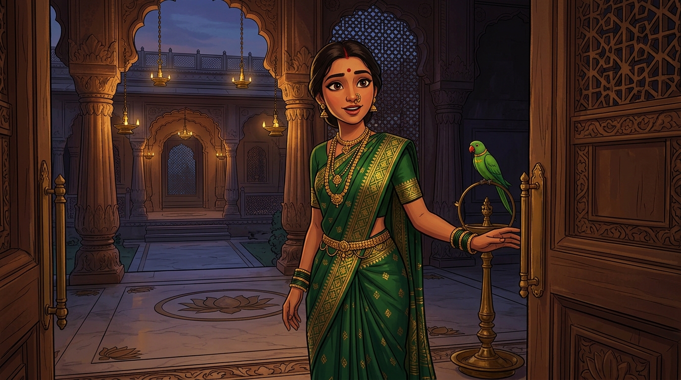 Prabhavati pausing on the doorstep: 'What is the supreme riddle of Season Three?'