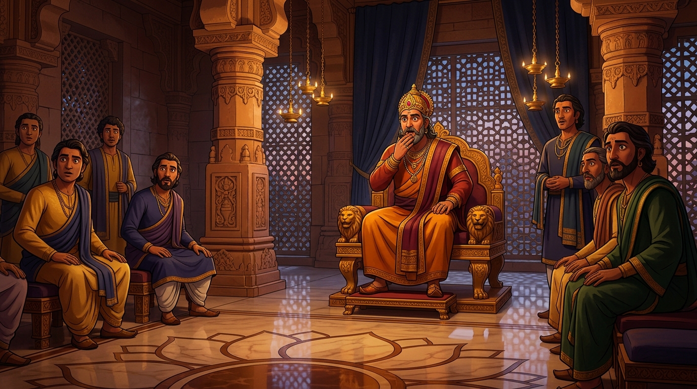 King Somavarma and ministers astonished: 'Men fight to steal gold, but these two fight to give it away!'
