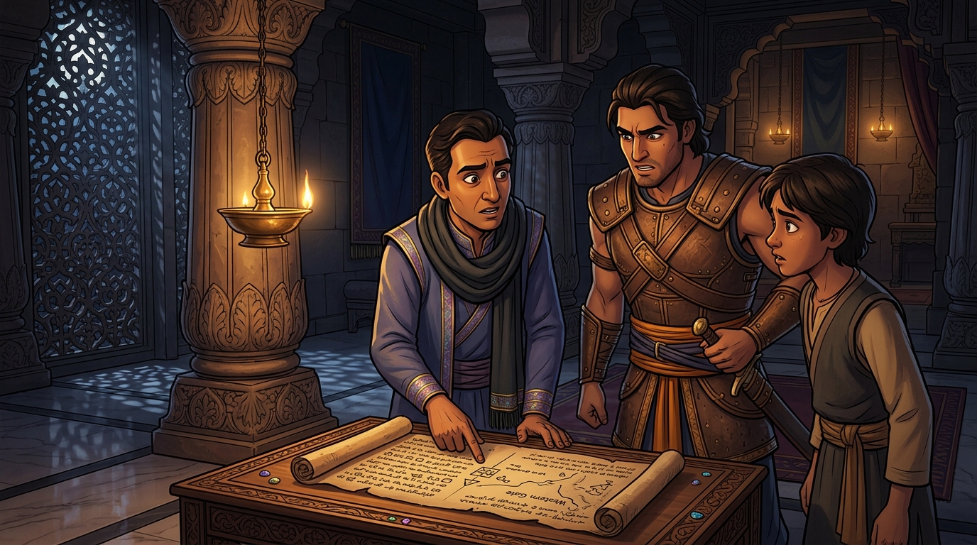 The decoded cipher reveals enemy saboteurs inside fortress plan to unlock western gate at midnight
