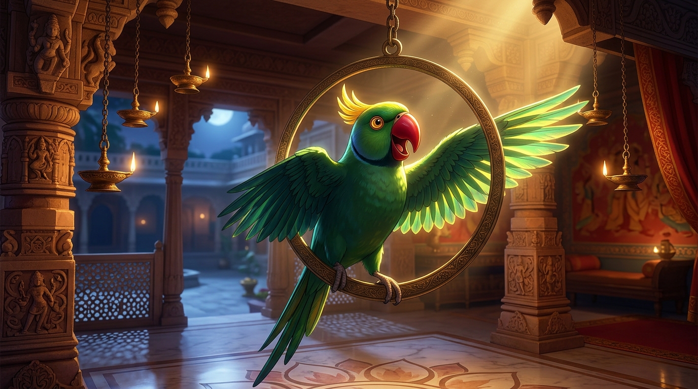 Shuka spreads emerald wings in golden radiance: 'Seventy nights! Tonight completes the circle!'