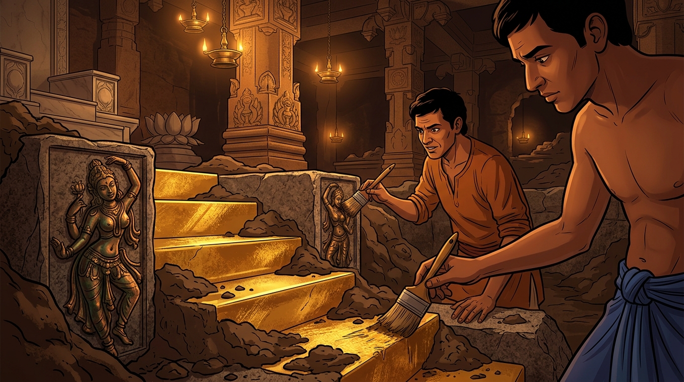 King Bhoja orders royal excavators, master architects, and royal elephants summoned