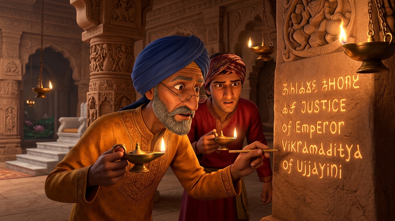 Chandrabhanu is granted a lifetime royal pension and pasture deed by King Bhoja