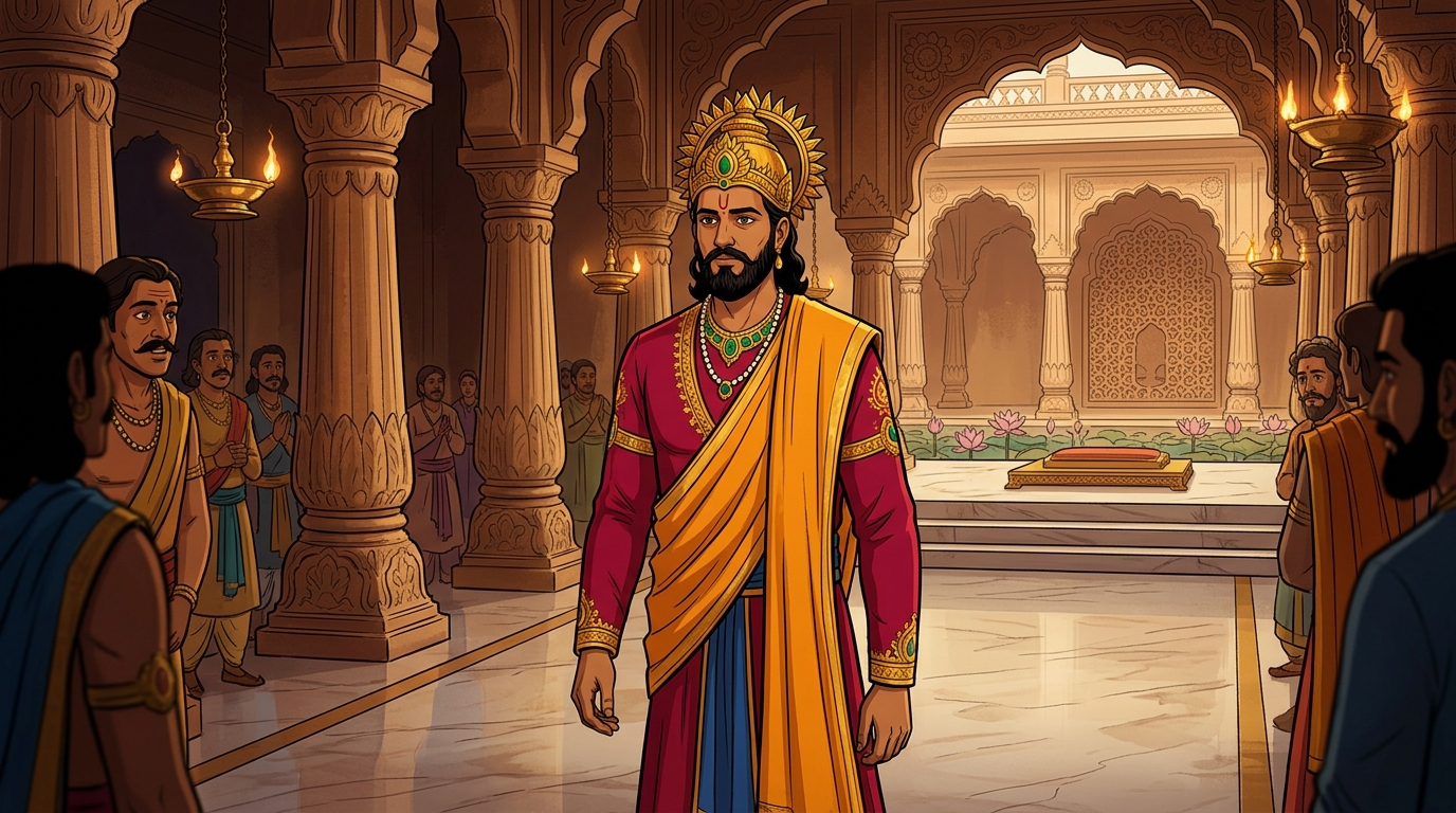 Vedic priests bathe the golden throne with holy Gangajal, raw milk, saffron, and sandalwood paste