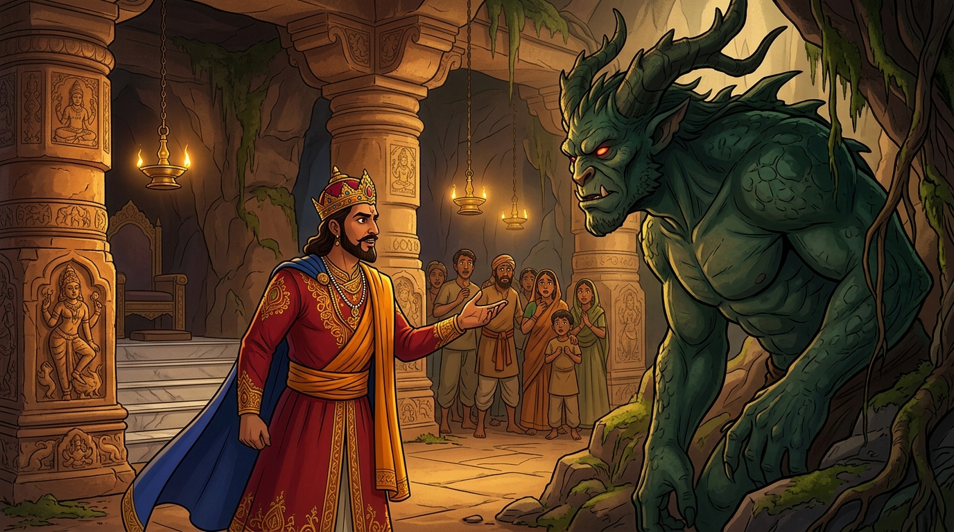 Vikramaditya vows to face the midnight ordeal at the Mahakali temple himself