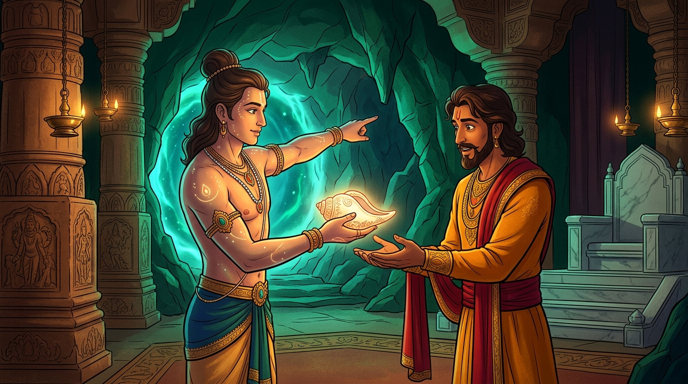 The basalt temple tremors; a thunderous cosmic voice roars from the darkness