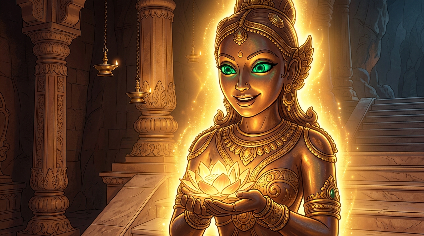 King Bhoja lowers his head in deep introspection and self-awareness