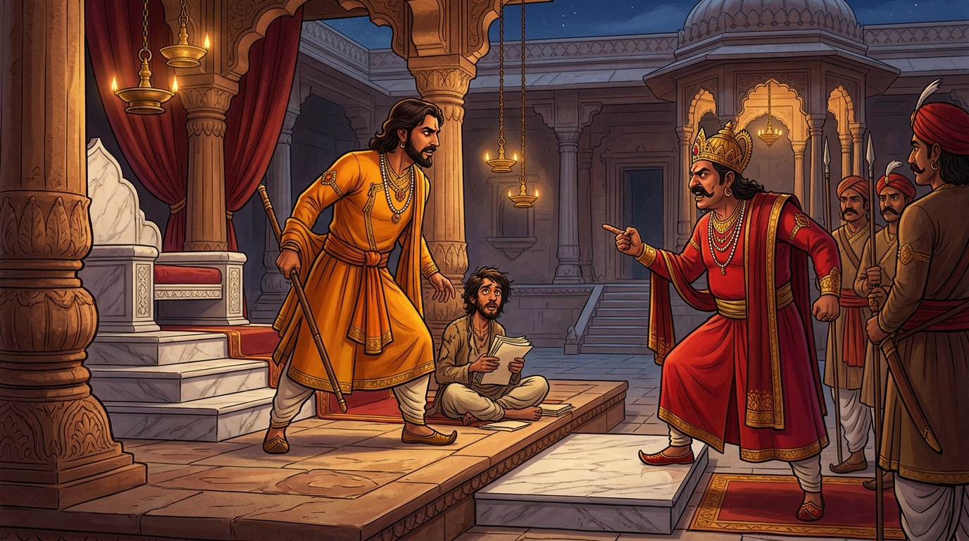 Vikramaditya defends the poet: 'A true king honors aesthetic perfection!'