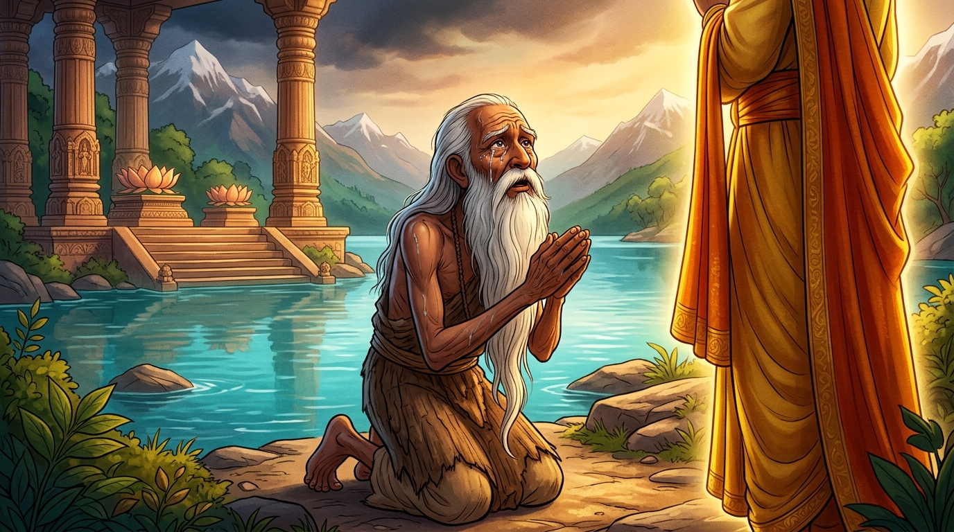 Sage Somapa falls to his knees in tears of devotion: 'You are Emperor Vikramaditya himself!'