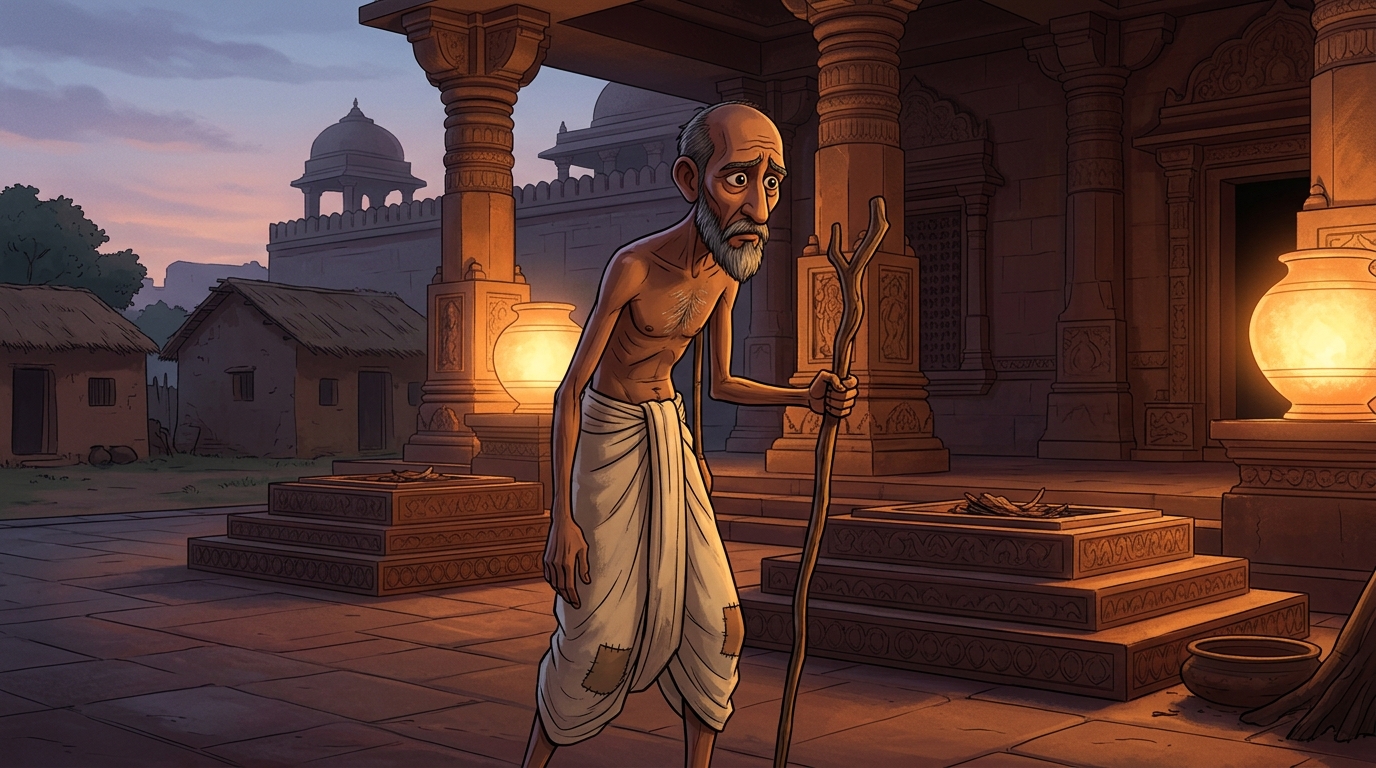 Devasvami confesses: 'My wife desires the food urn, while my sons weep for the gold conch!'