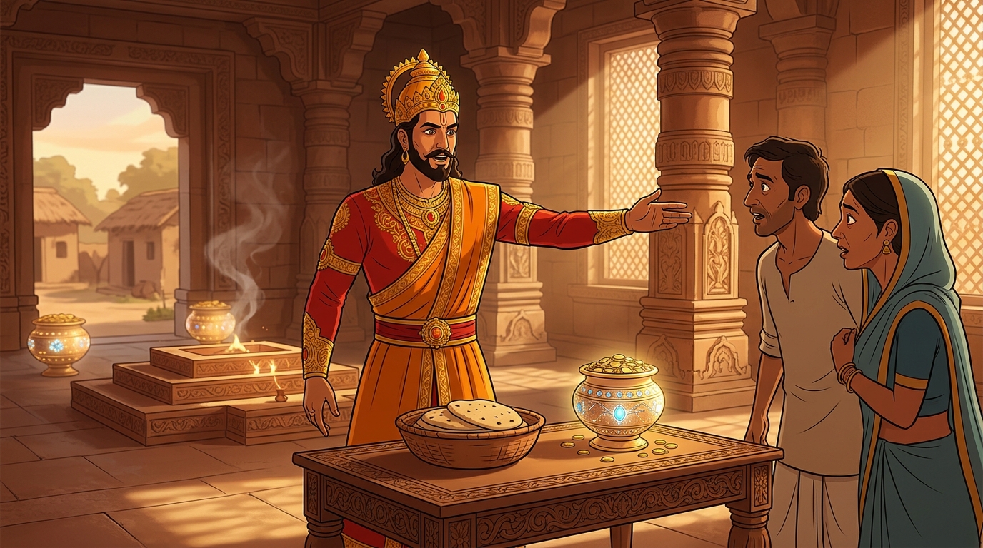 Devasvami drops to his knees in tears of repentance and reverence