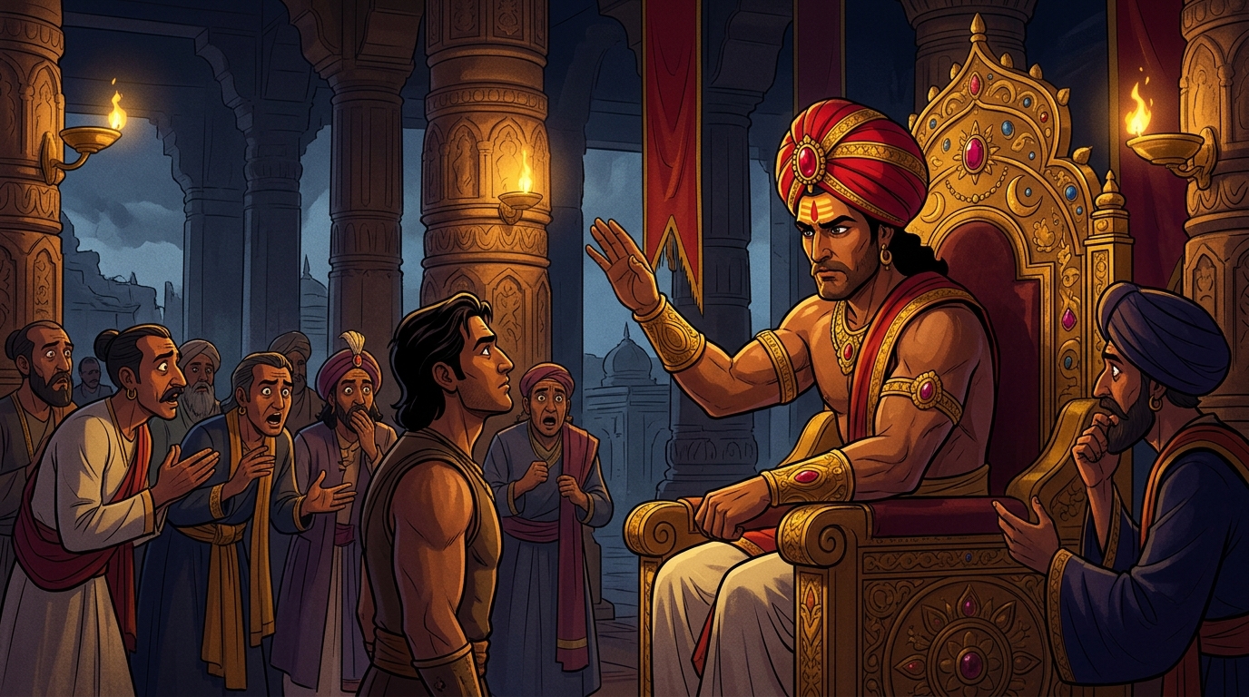 Ministers murmur in shock, but Vikramaditya grants it immediately