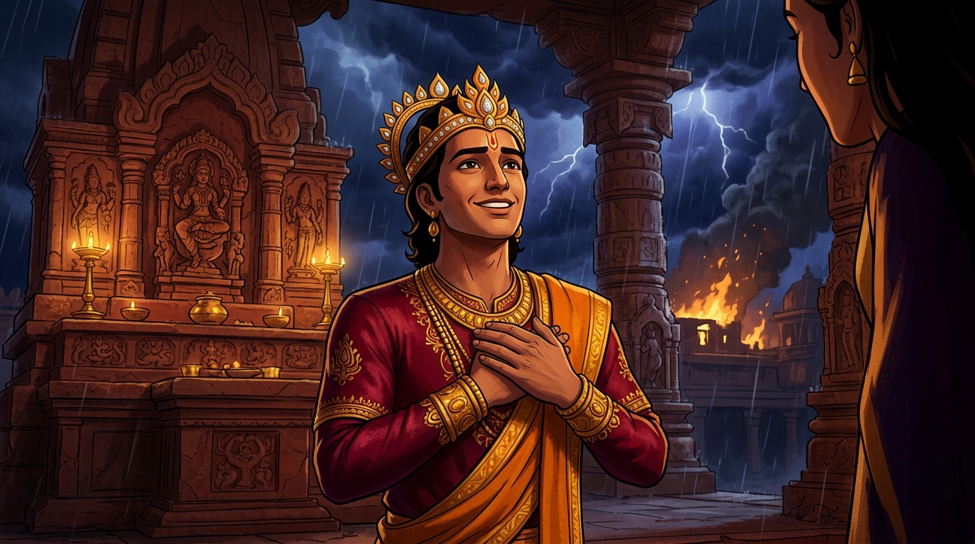 Young son Shaktidhara smiles with radiant pride: 'My life is dust; the Emperor's life protects millions!'
