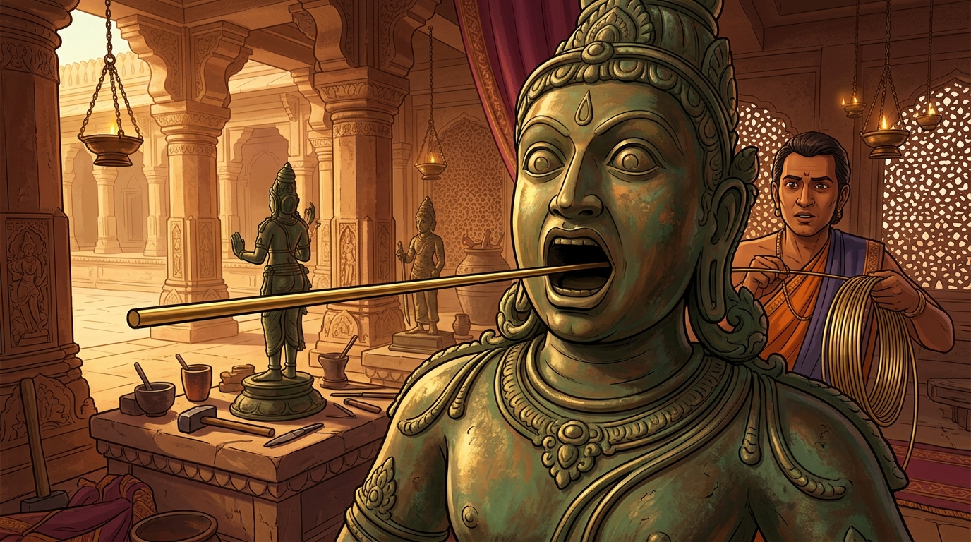 The wire glides through the bronze throat and pops out straight through the Open Mouth