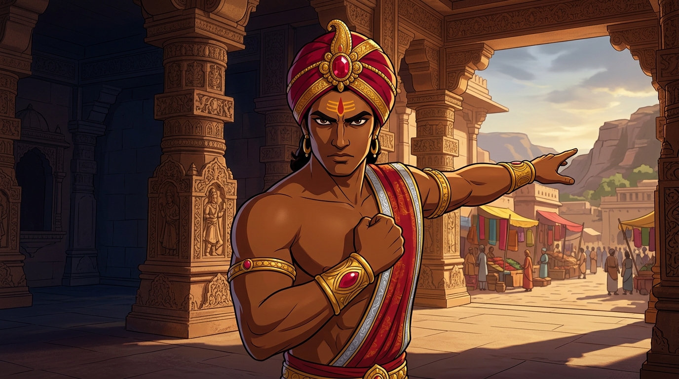 Vikramaditya stands tall, vowing: 'Dharma shall prevail even in the den of deceivers!'