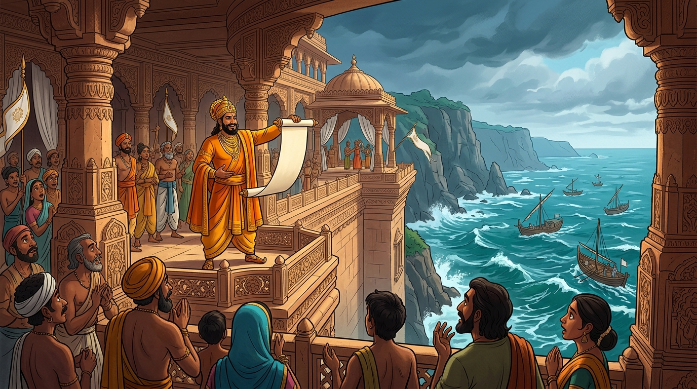 King Bhoja issues royal proclamations granting tax exemptions to all fishing communities