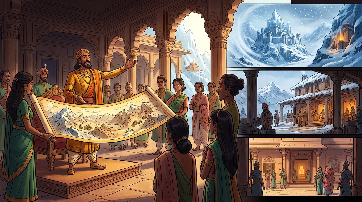 King Bhoja issues royal proclamations establishing women's protection trusts