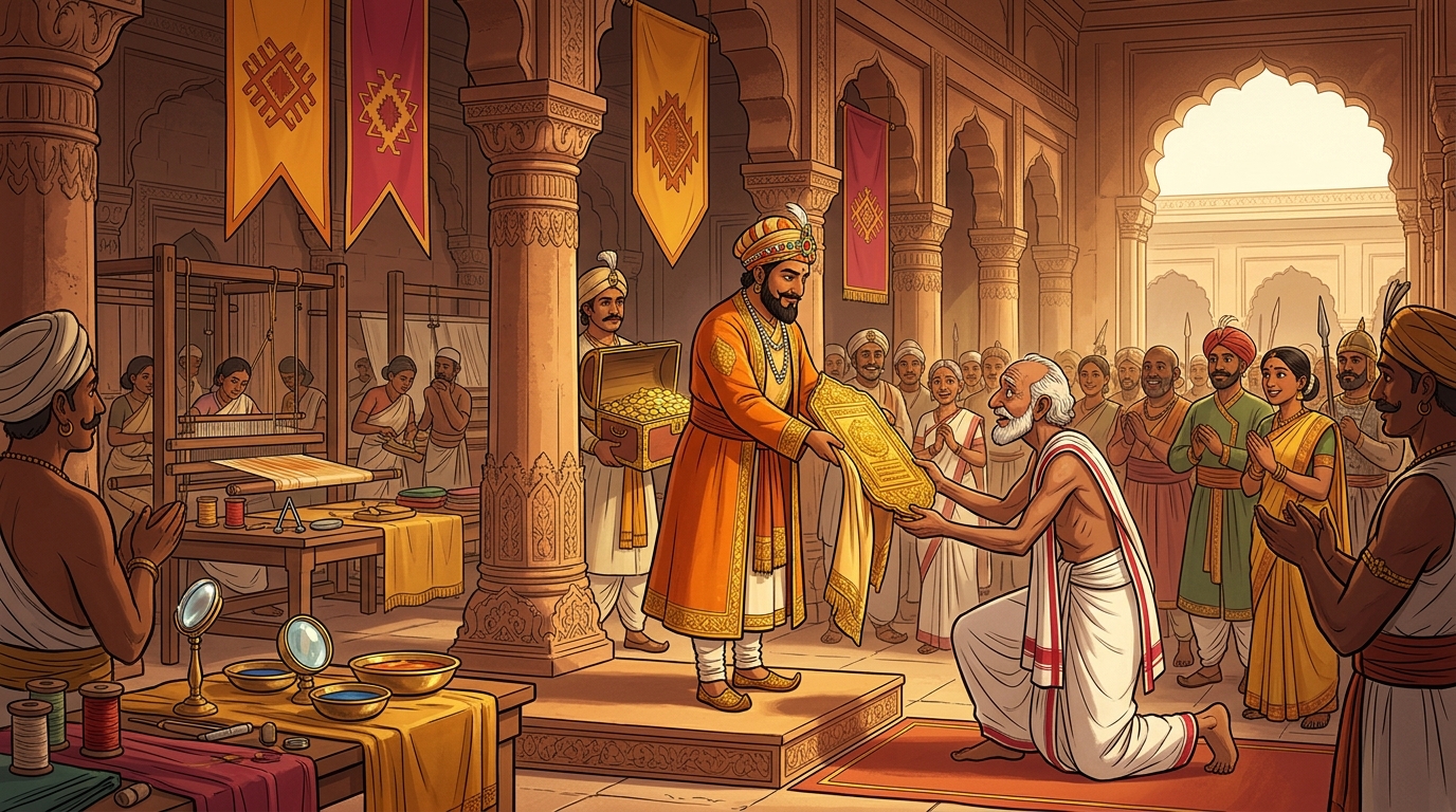 The Emperor appoints Padmanabha as Chief Master of the Imperial Silk Guild