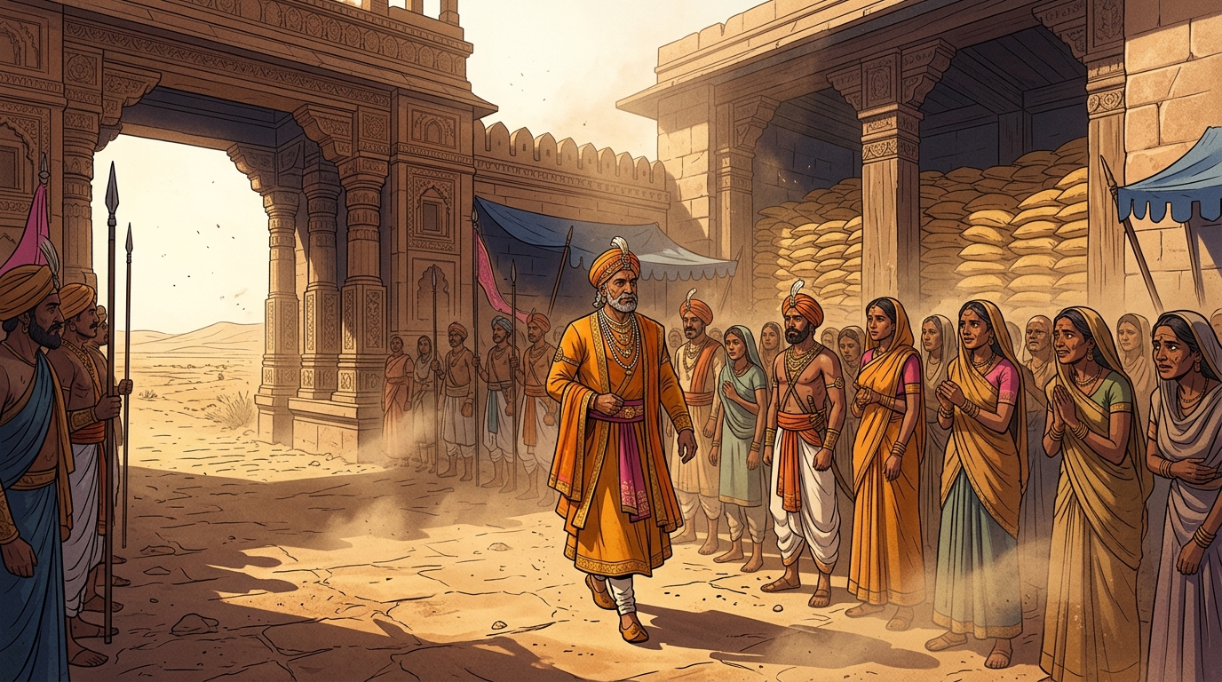 On the twenty-first day of the fast, hot winds swirl across the dusty gates of Ujjayini