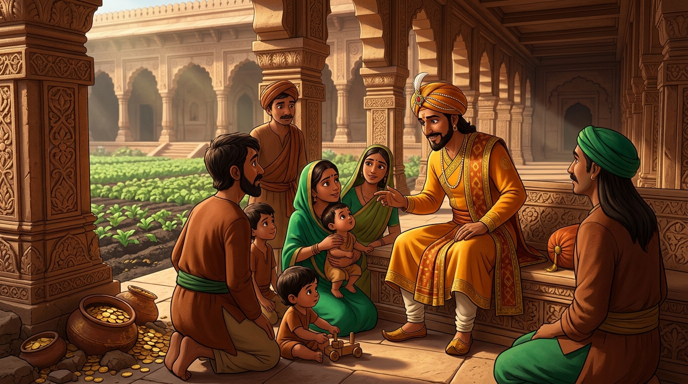 Vikramaditya gently inquires about their households and children