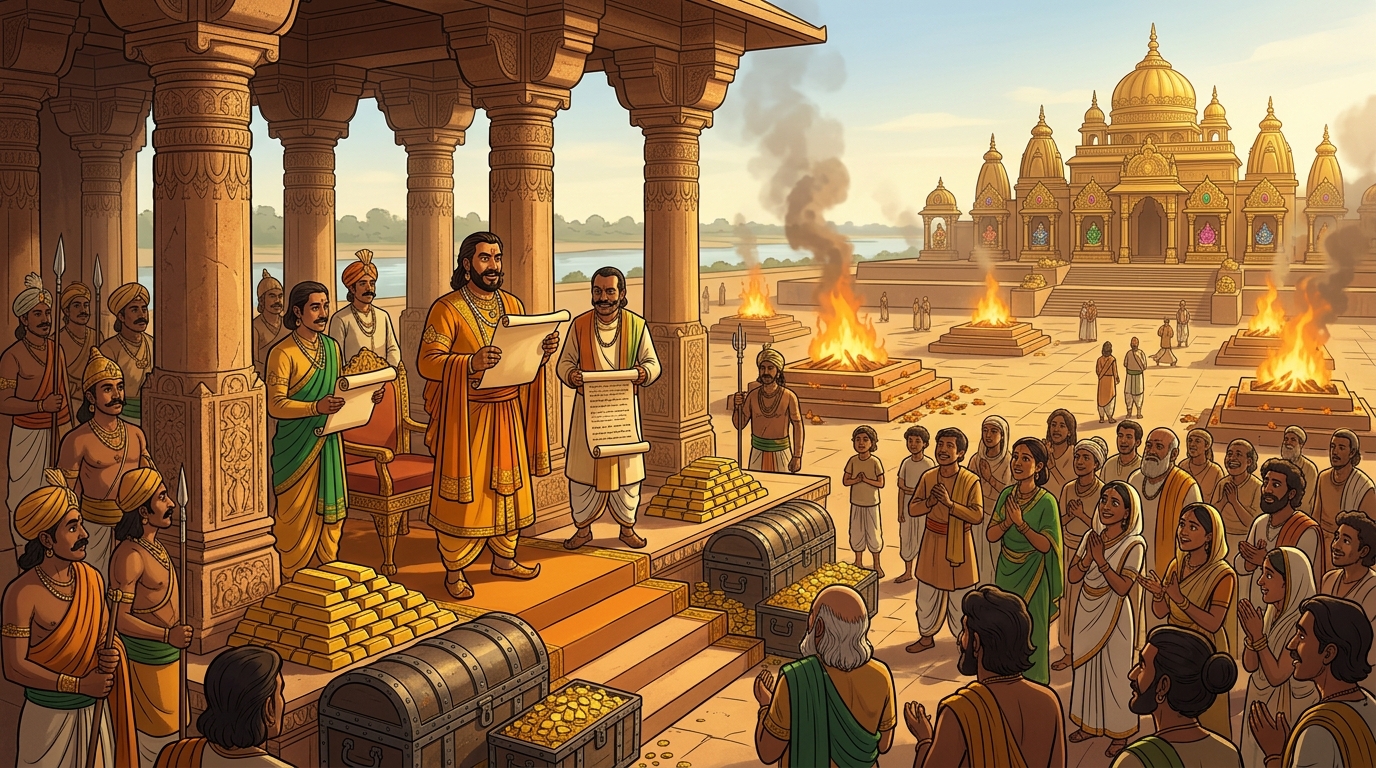 King Bhoja issues royal proclamations establishing free public hospitals