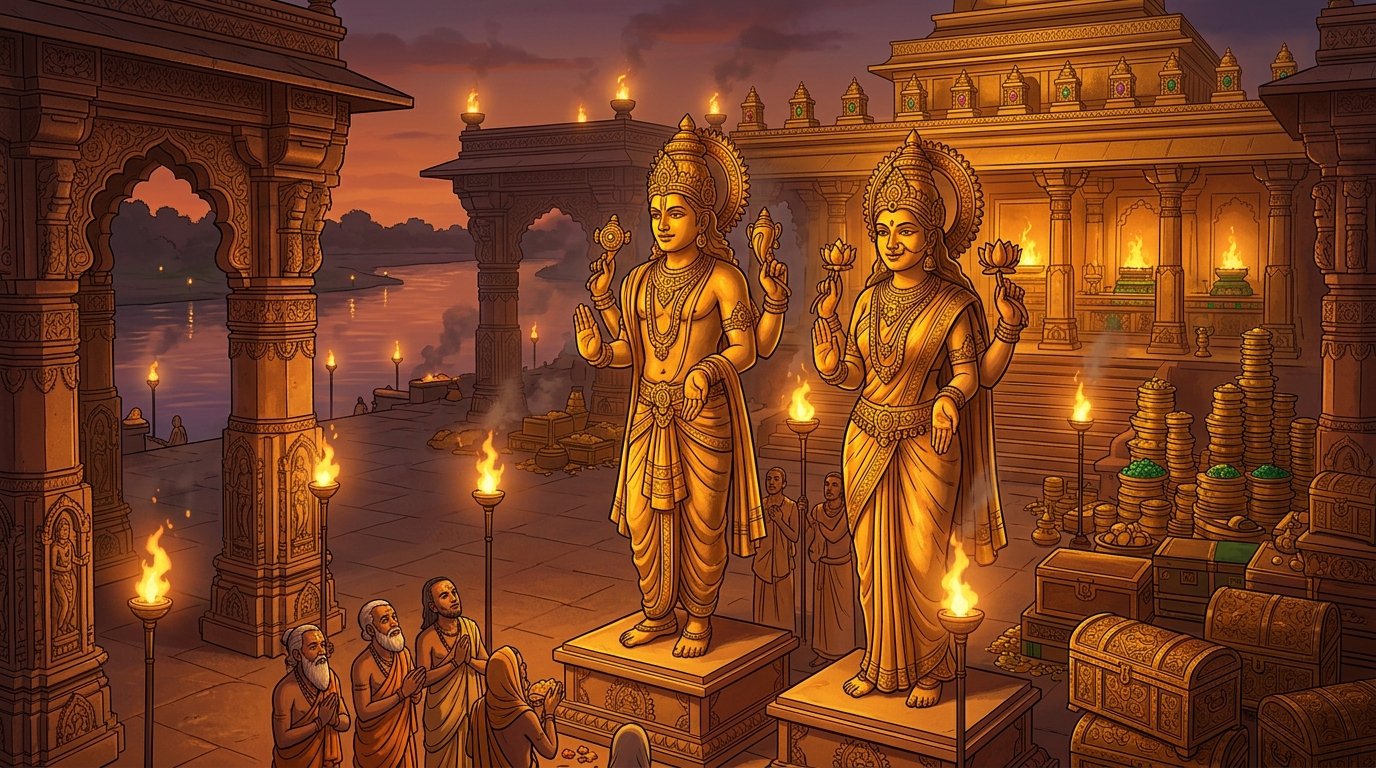 The final two celestial statues gleam in the evening torchlight, awaiting the thirty-first test