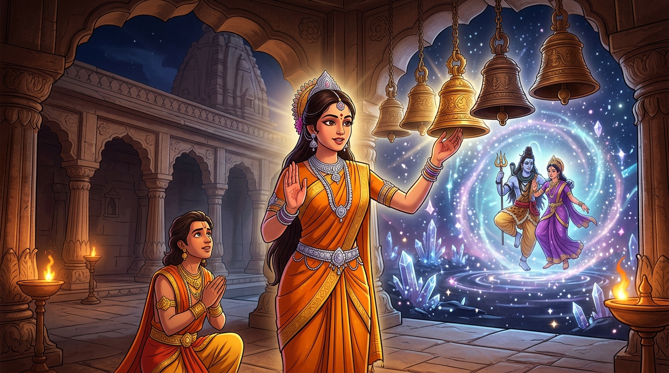 Mother Parvati blesses: 'Whenever these bells chime, truth and justice shall reign!'