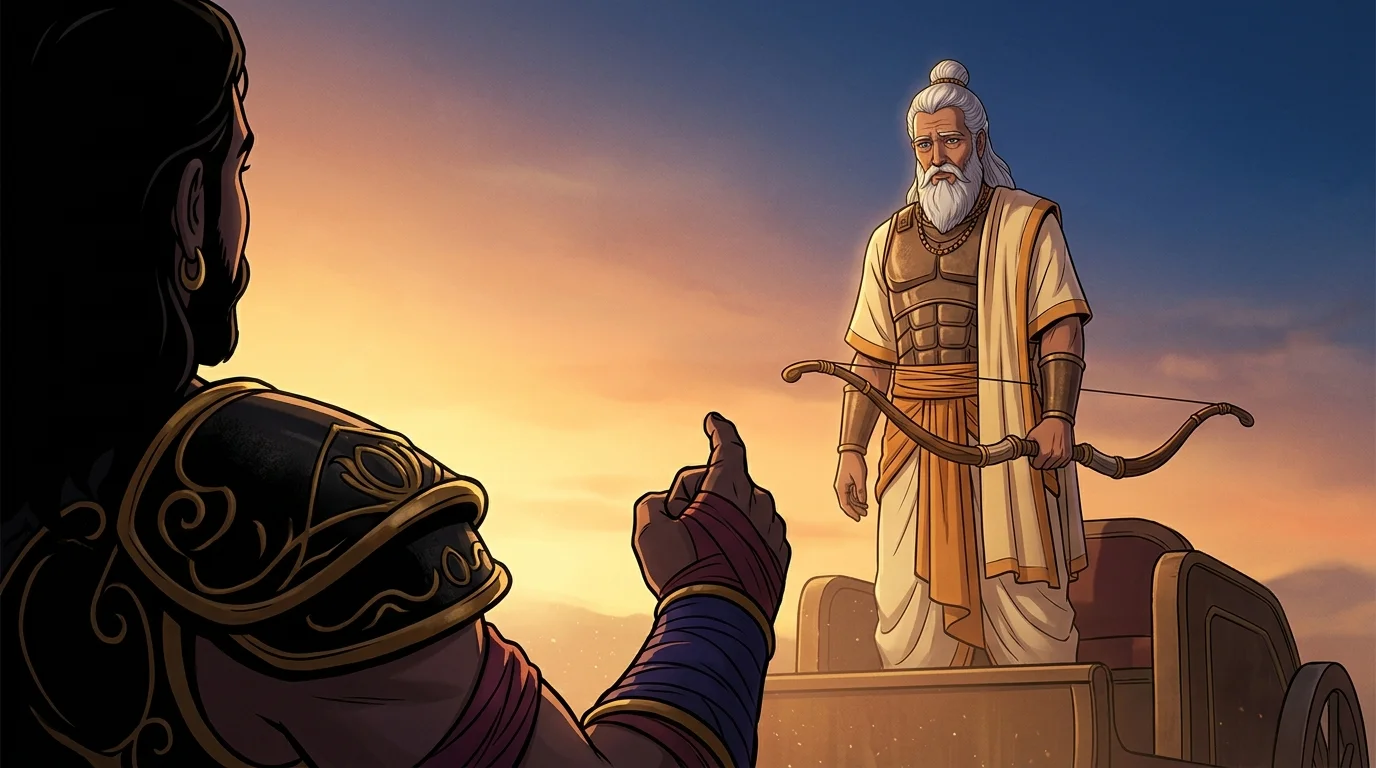 Shlok 1.3: Dhrishtadyumna — The Invincible Firm Mind